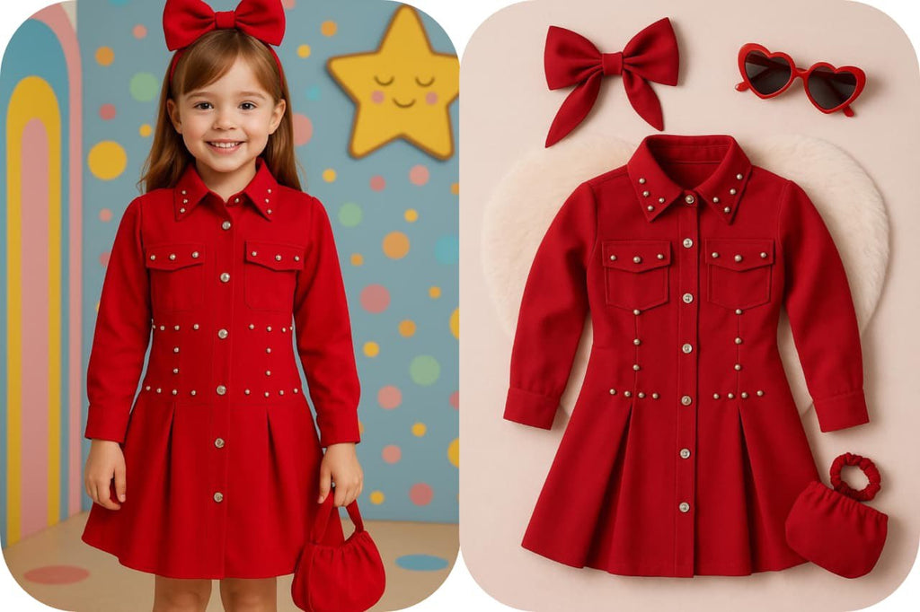 Vestido Incluye bolso y moño K13